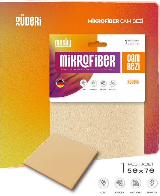 Güderi Cam Bezi Leke & İz Bırakmaz 50*70cm Güderi