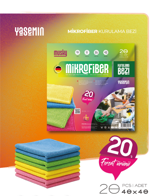 20'li Kurulama Bezi Renkli Yasemin