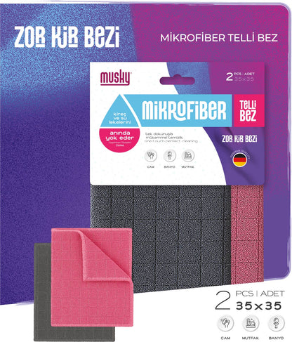 2'li Zor Kir Bezi 35*35cm Koku Yapmaz Telli Bez