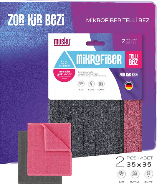 2'li Zor Kir Bezi 35*35cm Koku Yapmaz Telli Bez